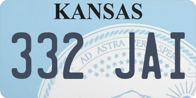 KS license plate 332JAI