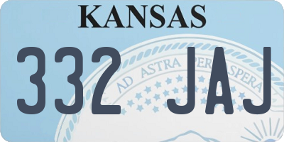 KS license plate 332JAJ