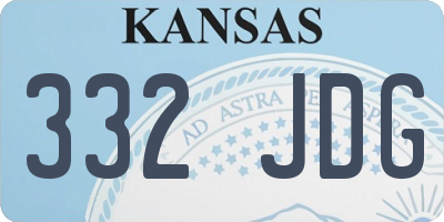 KS license plate 332JDG
