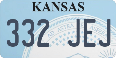 KS license plate 332JEJ