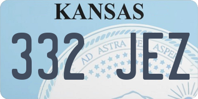 KS license plate 332JEZ