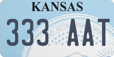 KS license plate 333AAT