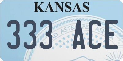 KS license plate 333ACE