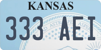 KS license plate 333AEI