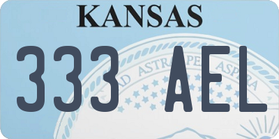 KS license plate 333AEL