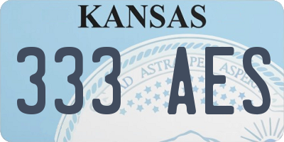 KS license plate 333AES