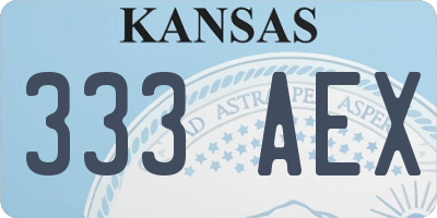 KS license plate 333AEX