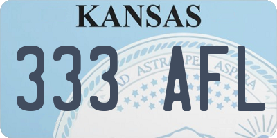KS license plate 333AFL