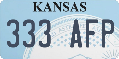 KS license plate 333AFP
