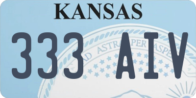 KS license plate 333AIV