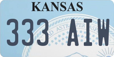KS license plate 333AIW