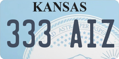 KS license plate 333AIZ