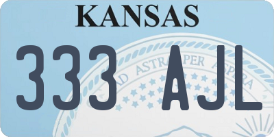 KS license plate 333AJL
