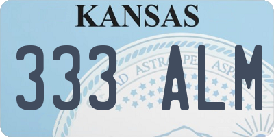 KS license plate 333ALM