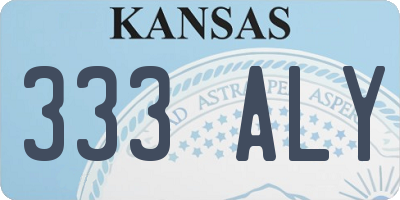 KS license plate 333ALY