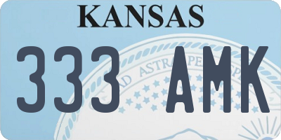 KS license plate 333AMK