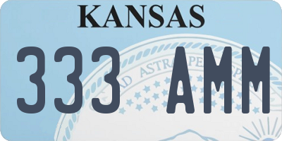 KS license plate 333AMM