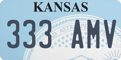 KS license plate 333AMV