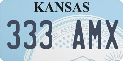 KS license plate 333AMX