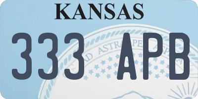 KS license plate 333APB