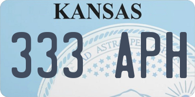 KS license plate 333APH