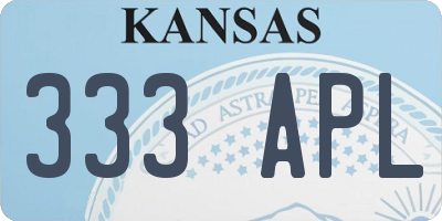 KS license plate 333APL