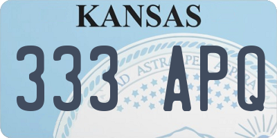 KS license plate 333APQ