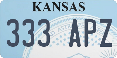 KS license plate 333APZ
