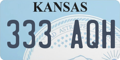 KS license plate 333AQH