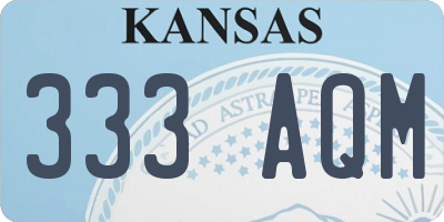 KS license plate 333AQM