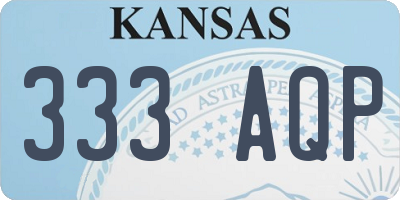 KS license plate 333AQP