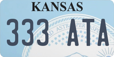 KS license plate 333ATA