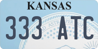 KS license plate 333ATC