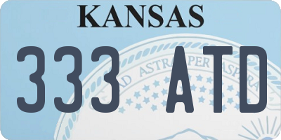 KS license plate 333ATD