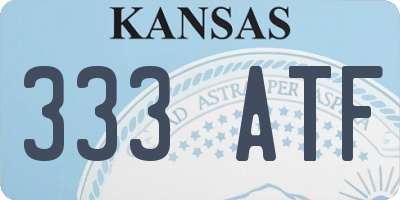 KS license plate 333ATF