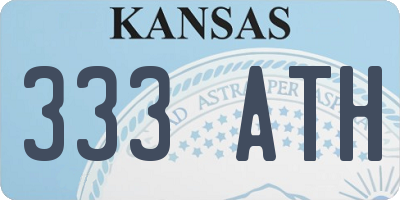 KS license plate 333ATH