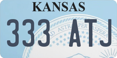 KS license plate 333ATJ