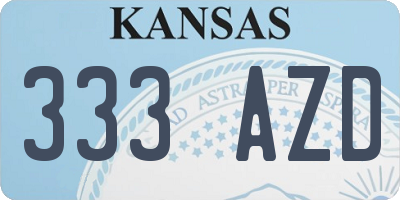 KS license plate 333AZD