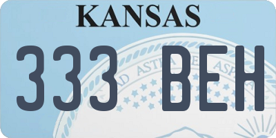 KS license plate 333BEH