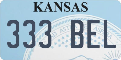 KS license plate 333BEL