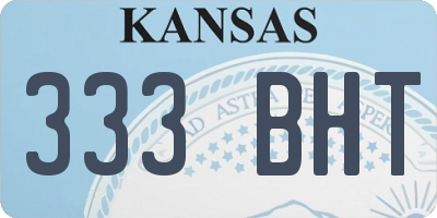 KS license plate 333BHT