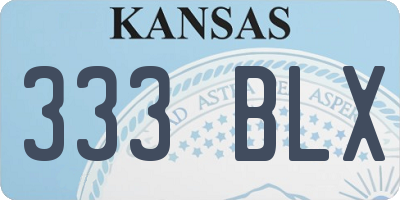 KS license plate 333BLX