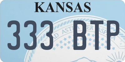 KS license plate 333BTP