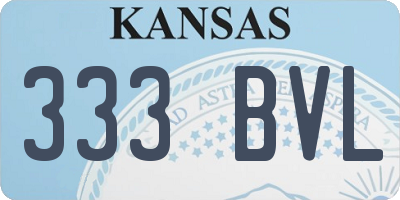 KS license plate 333BVL