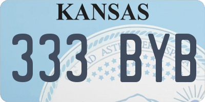 KS license plate 333BYB