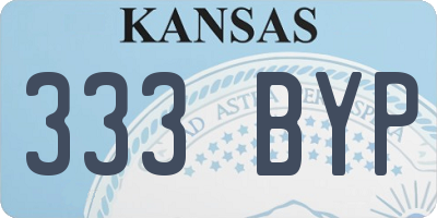 KS license plate 333BYP