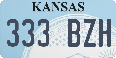 KS license plate 333BZH