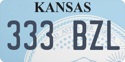 KS license plate 333BZL