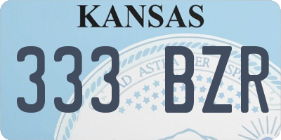 KS license plate 333BZR