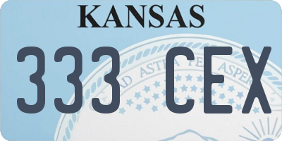 KS license plate 333CEX